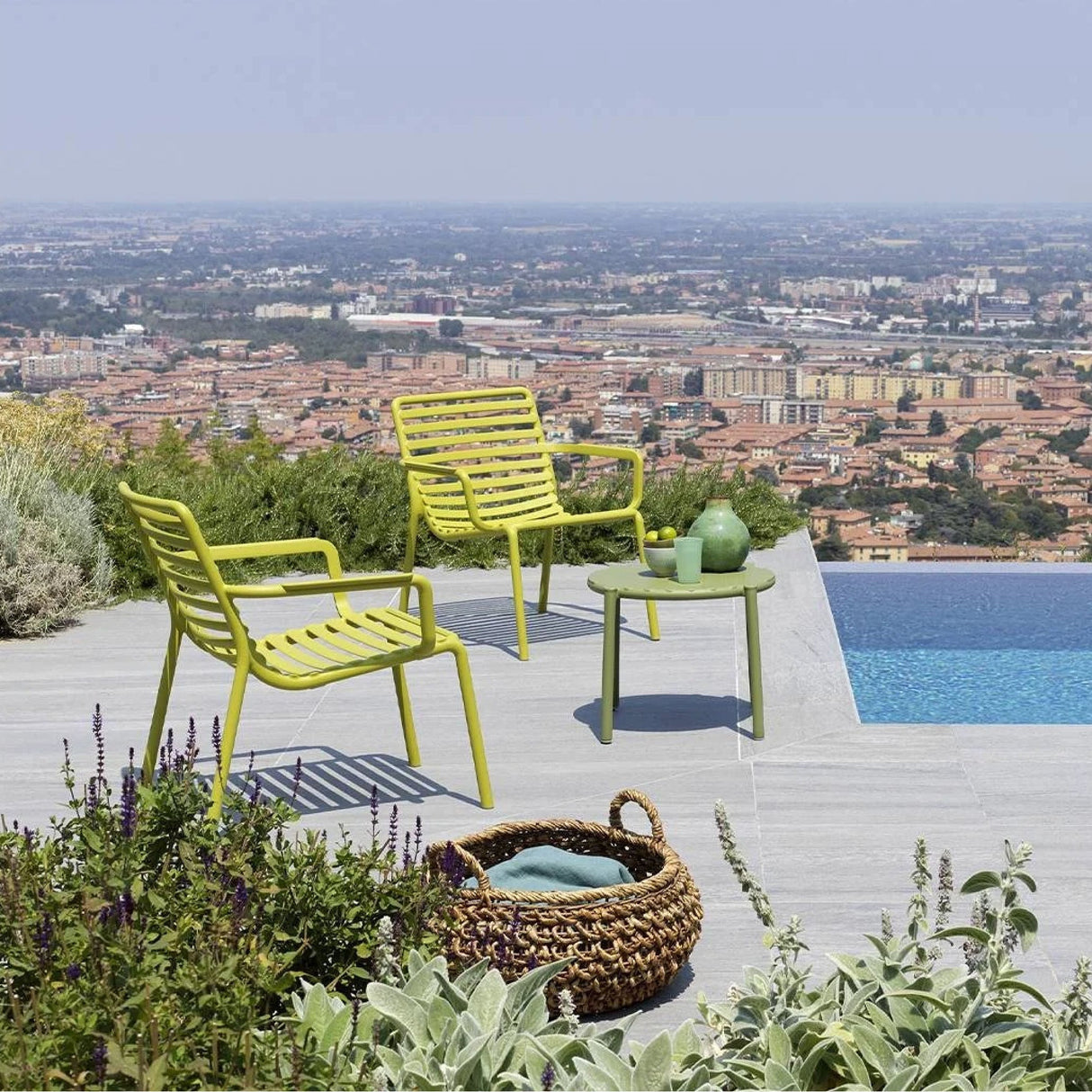 Slatted Stackable Outdoor Lounge Chair – Doga – outdoor alternate view 32