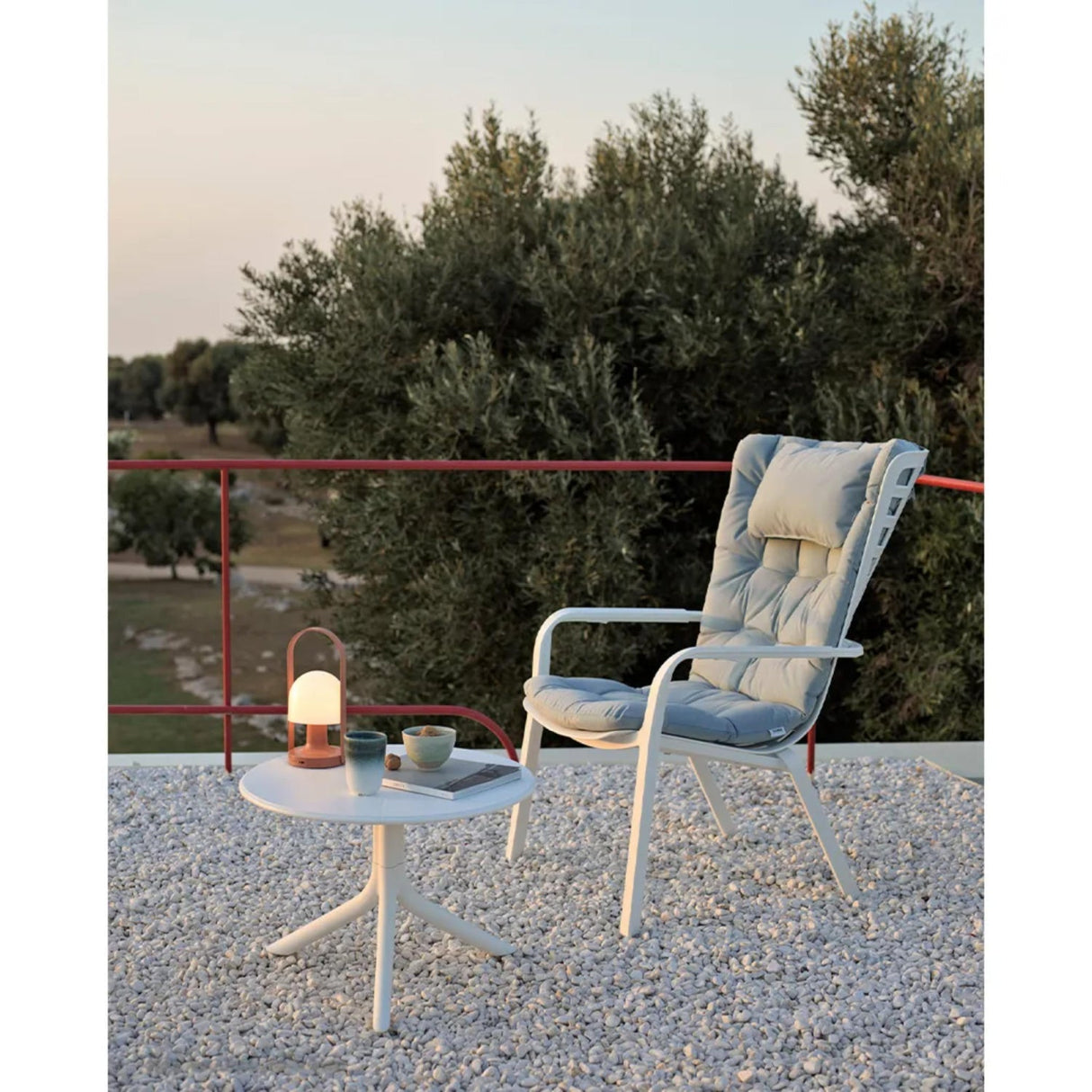 Square Perforated Reclining Outdoor Armchair – Folio – outdoor alternate view 33