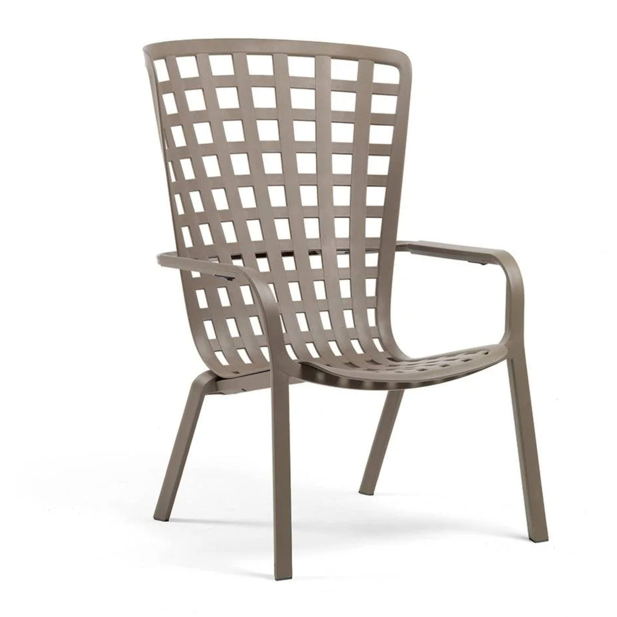 Square Perforated Reclining Outdoor Armchair – Folio – outdoor alternate view 5