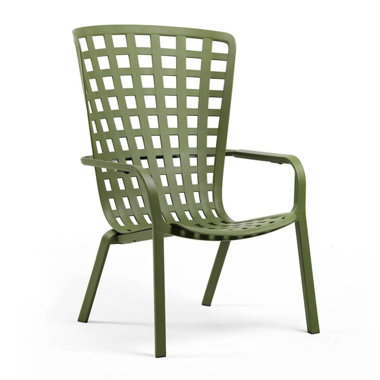 Square Perforated Reclining Outdoor Armchair – Folio – outdoor alternate view 7