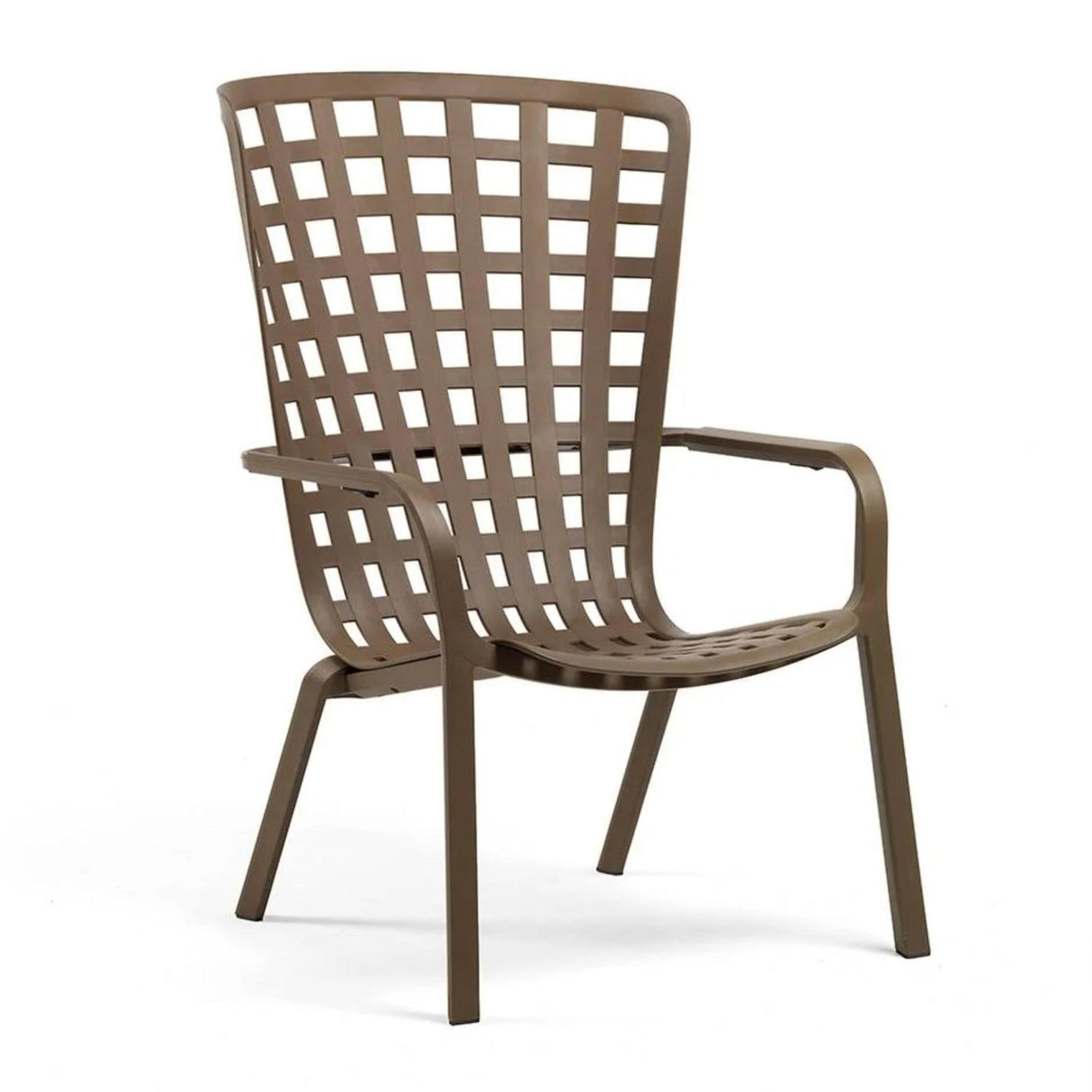 Square Perforated Reclining Outdoor Armchair – Folio – outdoor alternate view 9