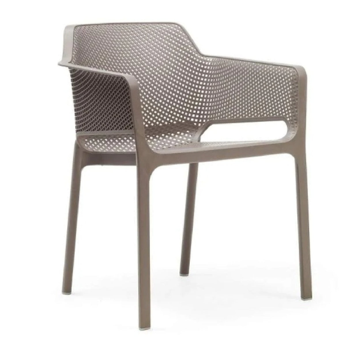 Square Perforated Outdoor Dining Armchair – Net – outdoor alternate view 8