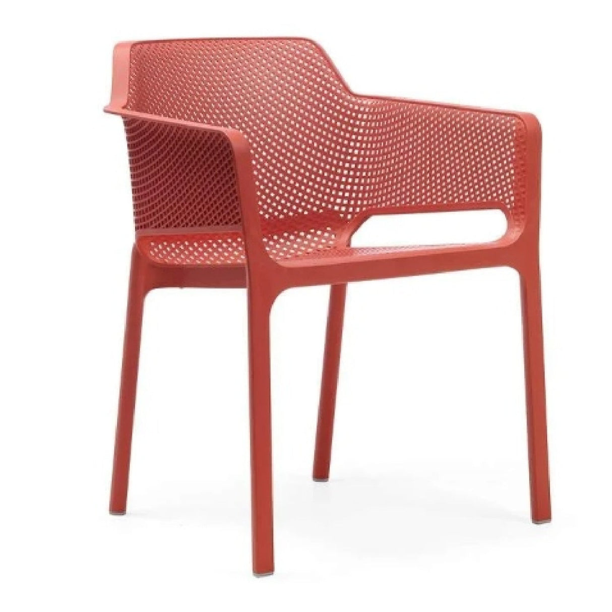 Square Perforated Outdoor Dining Armchair – Net – outdoor alternate view 13