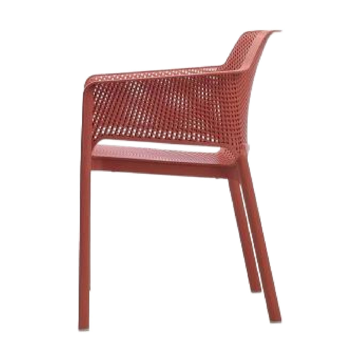 Square Perforated Outdoor Dining Armchair – Net – outdoor alternate view 15