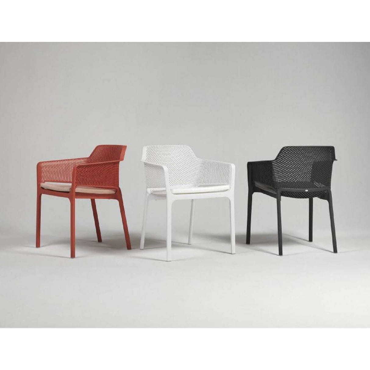 Square Perforated Outdoor Dining Armchair – Net – outdoor alternate view 20