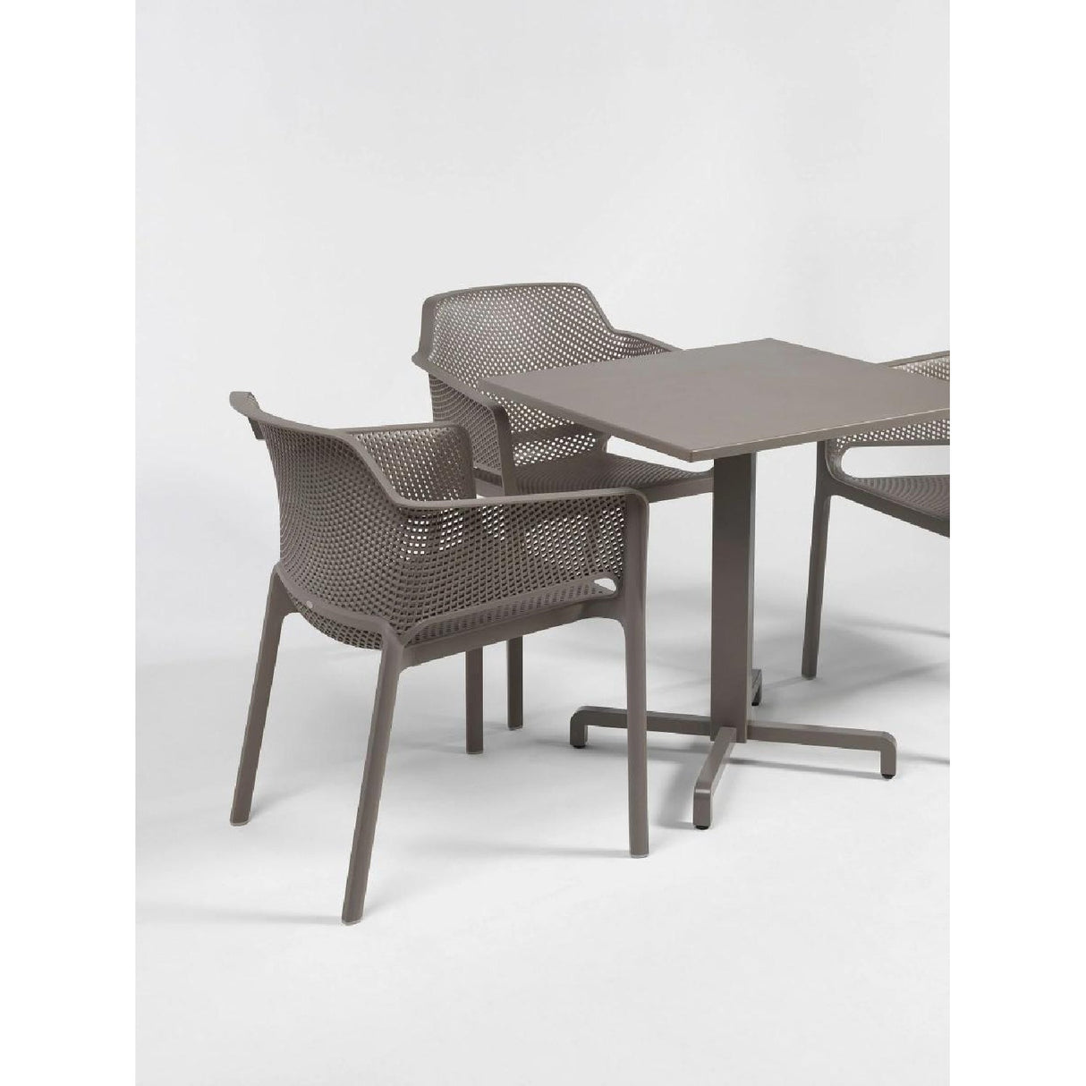 Square Perforated Outdoor Dining Armchair – Net – outdoor alternate view 17