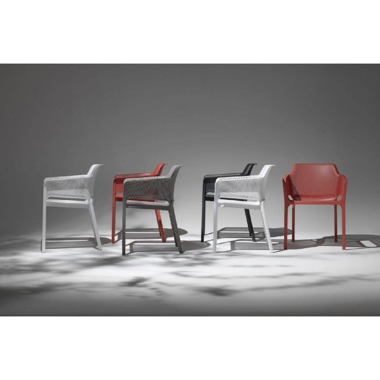 Square Perforated Outdoor Dining Armchair – Net – outdoor alternate view 22