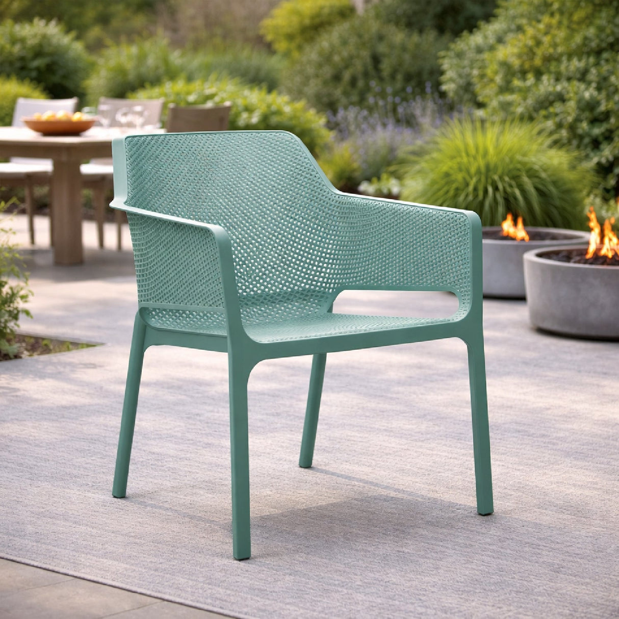 Outdoor Perforated Cushioned Armchair – Net Relax – outdoor alternate view 6
