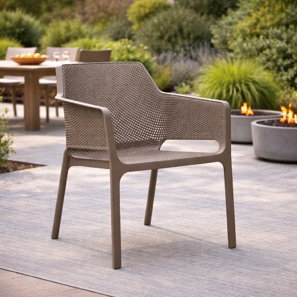 Outdoor Perforated Cushioned Armchair – Net Relax – outdoor alternate view 8