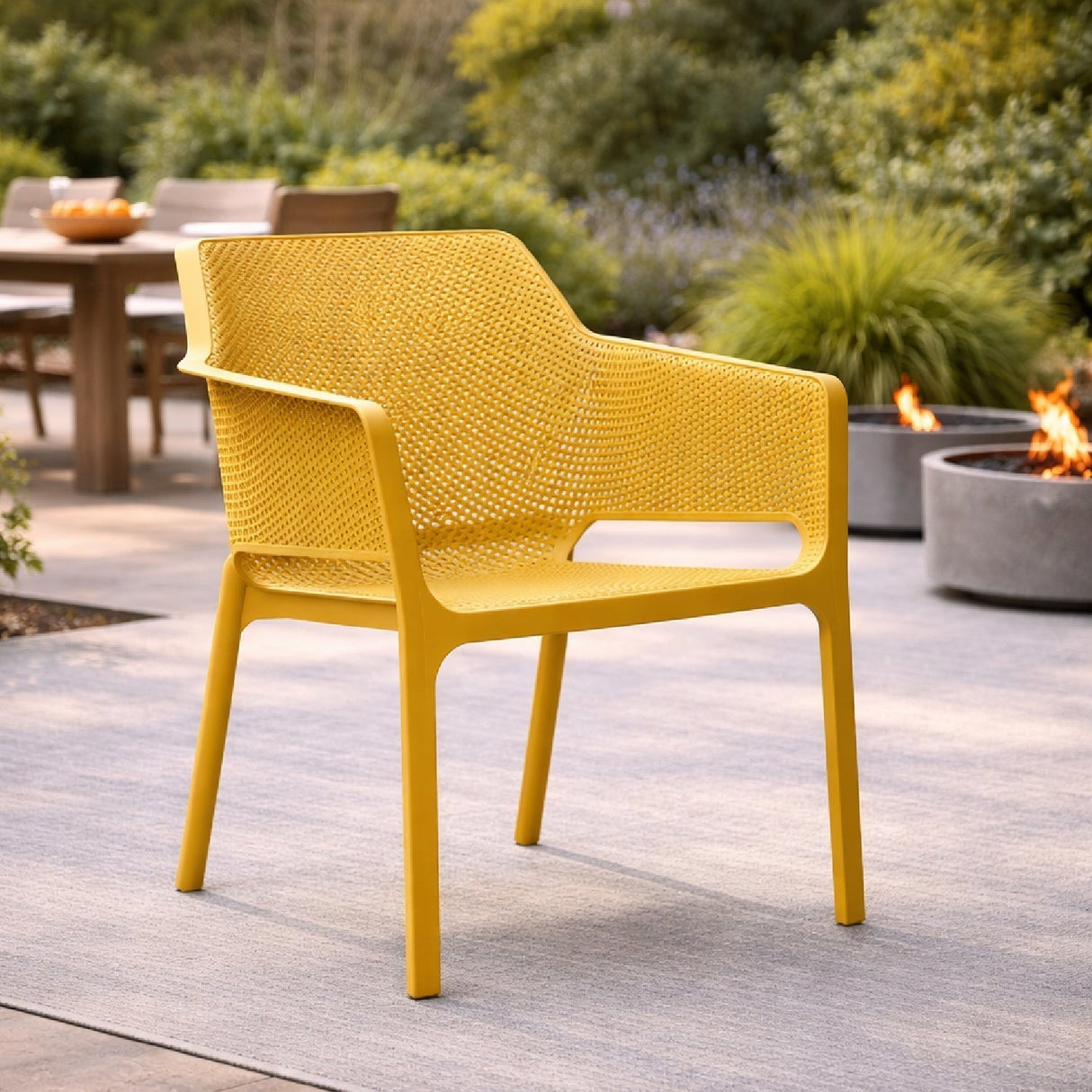 Outdoor Perforated Cushioned Armchair – Net Relax – outdoor alternate view 10