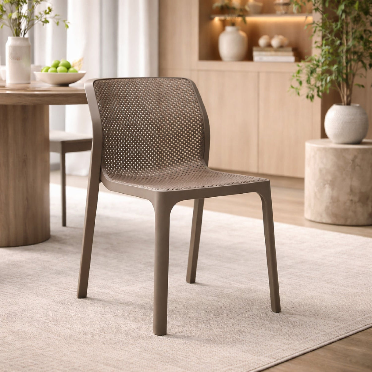 Perforated Monobloc Outdoor Dining Chair – Bit – outdoor alternate view 8