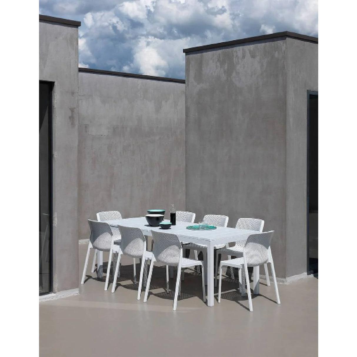 Perforated Monobloc Outdoor Dining Chair – Bit – outdoor alternate view 14