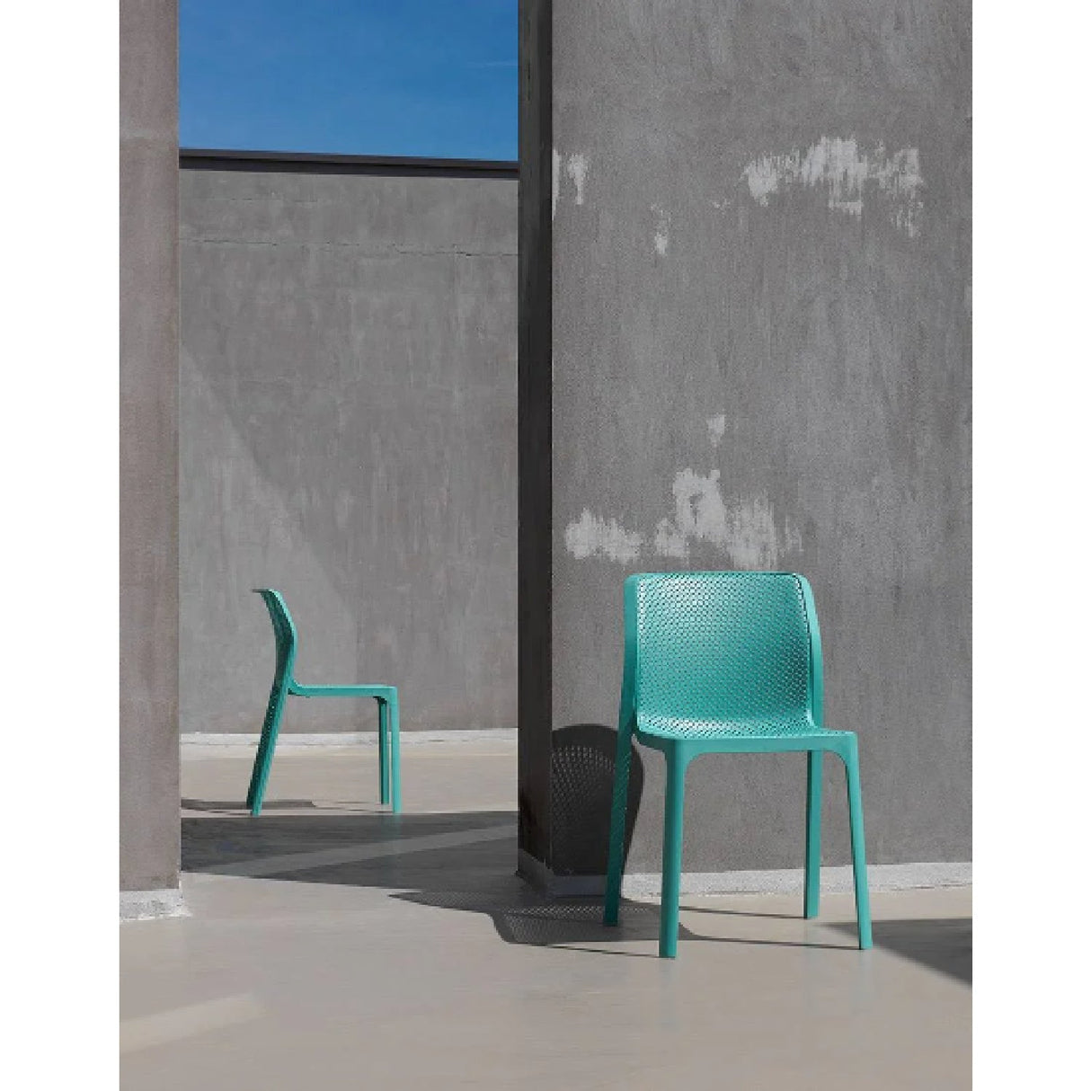 Perforated Monobloc Outdoor Dining Chair – Bit – outdoor alternate view 16