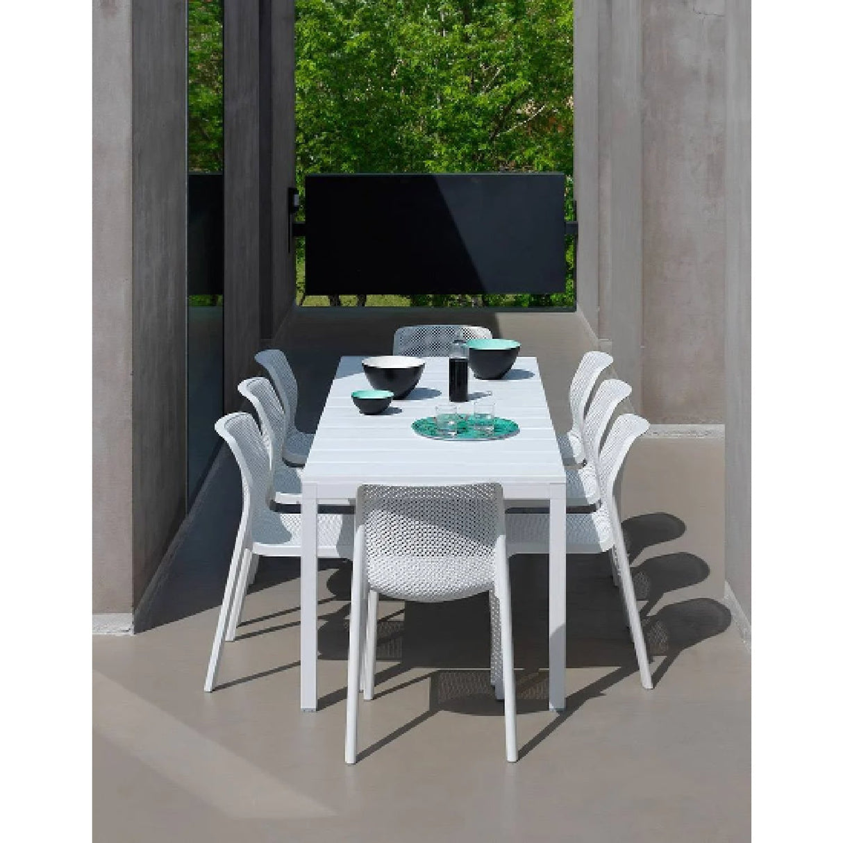 Perforated Monobloc Outdoor Dining Chair – Bit – outdoor alternate view 19
