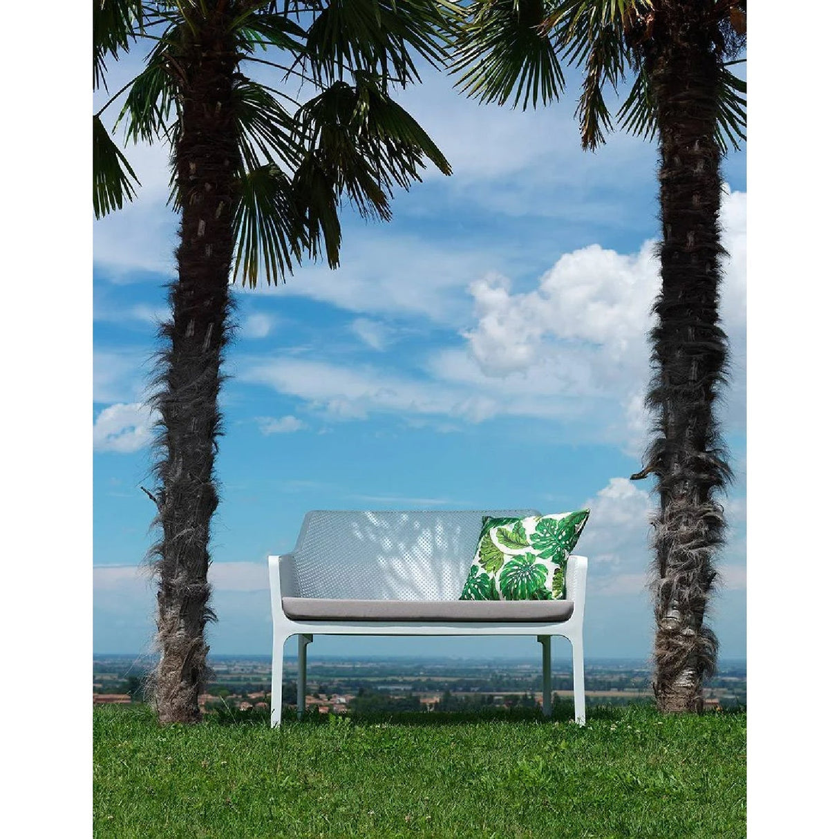 Outdoor Perforated 2-Seater Bench | Nardi Net | OROA.com