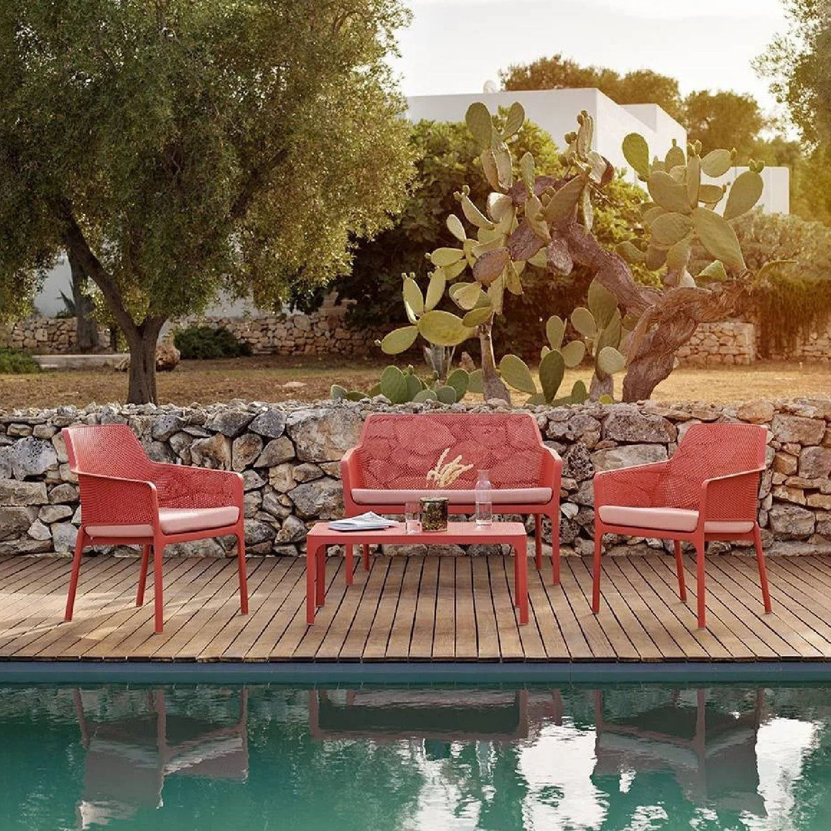 Outdoor Perforated 2-Seater Bench – Net – outdoor alternate view 17