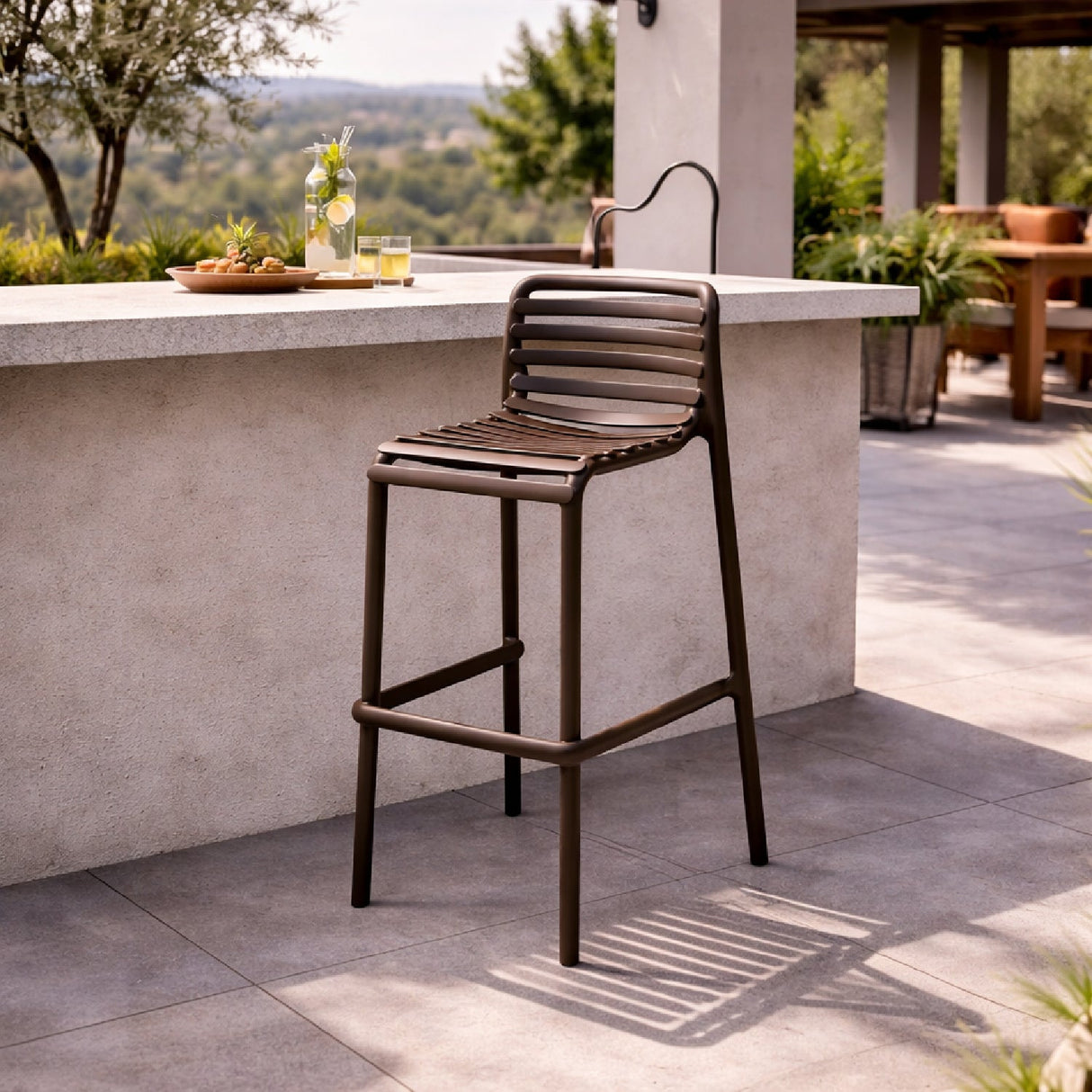 Slatted Outdoor Bar Stool | Oroa.com
