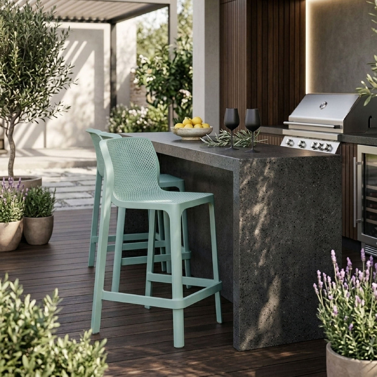 Outdoor Perforated Counter Stool | Oroa.com