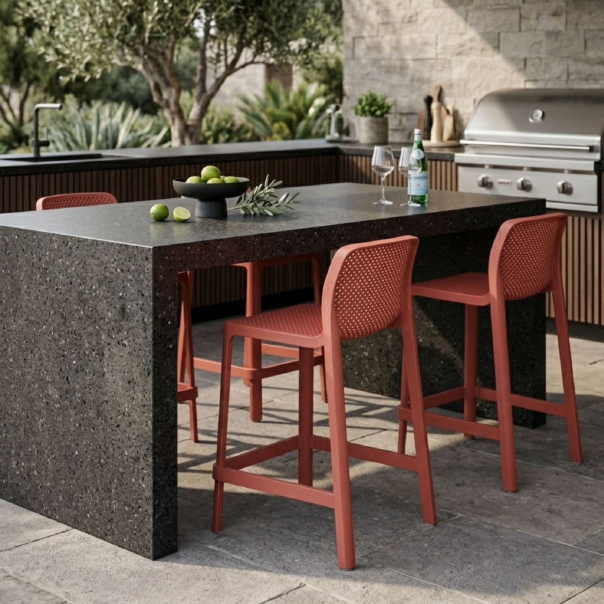 Outdoor Perforated Counter Stool | Oroa.com