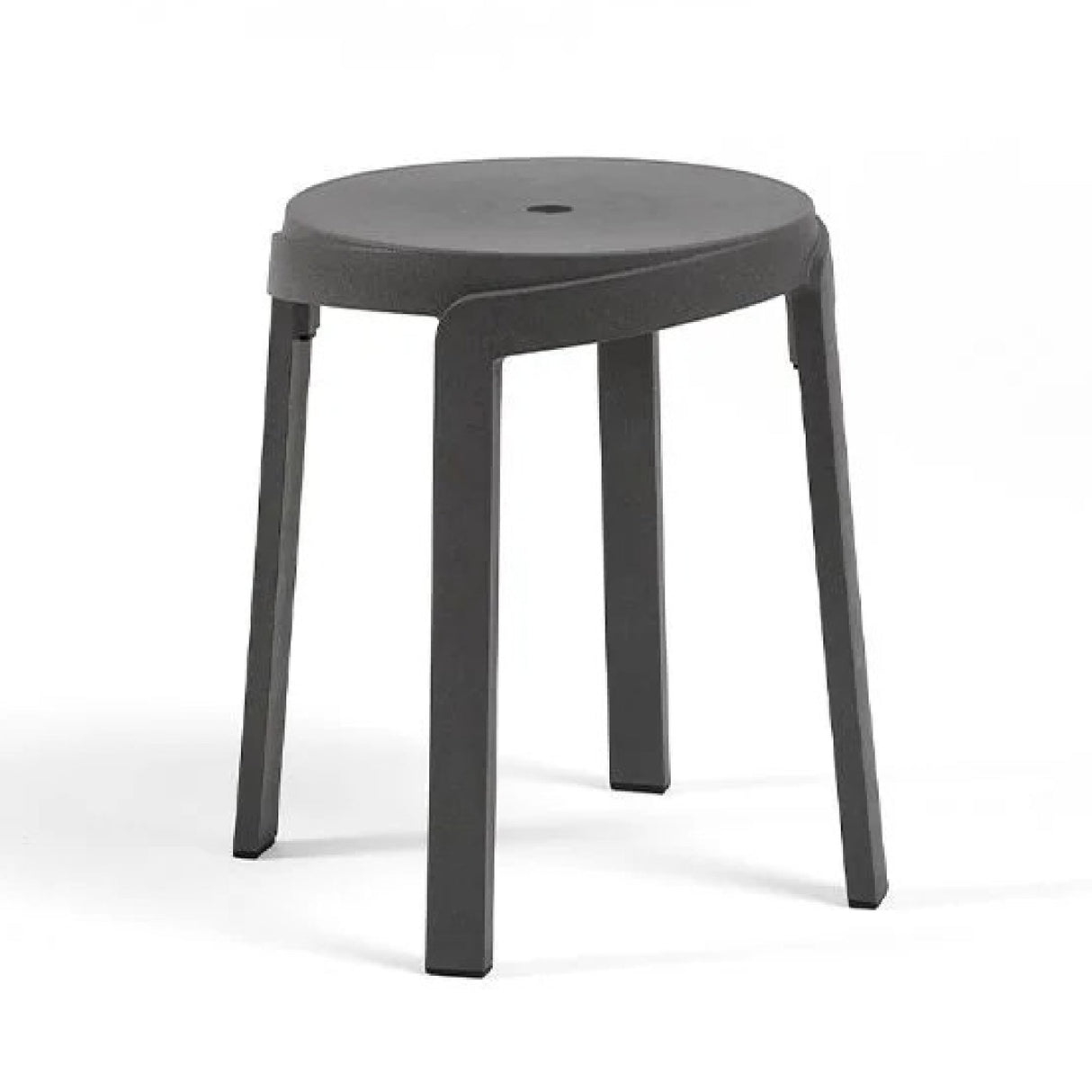 Regenerated Fiberglass Round Outdoor Stool – Stack Mini – outdoor alternate view 5