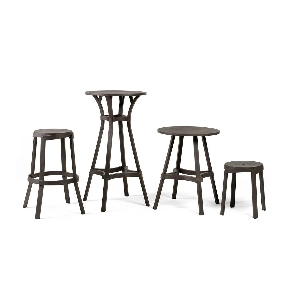 Regenerated Fiberglass Round Outdoor Stool – Stack Mini – outdoor alternate view 7
