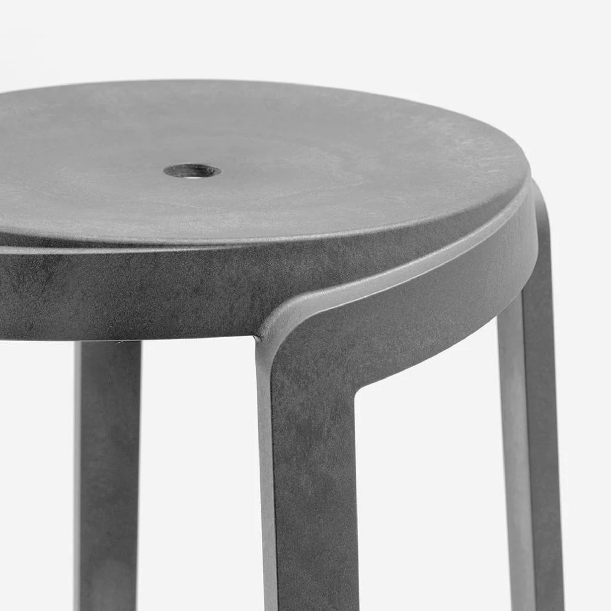 Regenerated Fiberglass Round Outdoor Stool – Stack Mini – outdoor alternate view 11