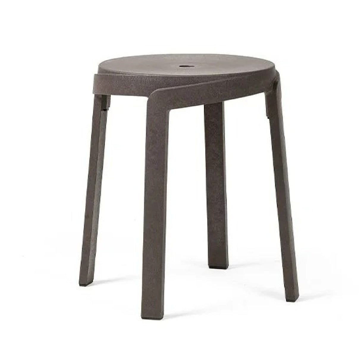 Regenerated Fiberglass Round Outdoor Stool – Stack Mini – outdoor side profile