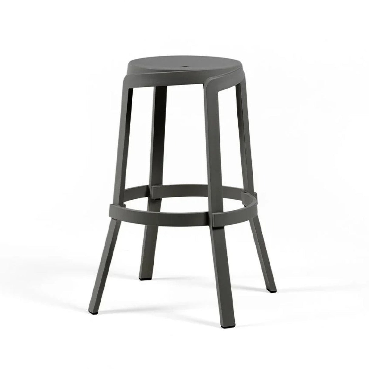 Regenerated Fiberglass Outdoor High Stool – Stack Maxi – outdoor side profile
