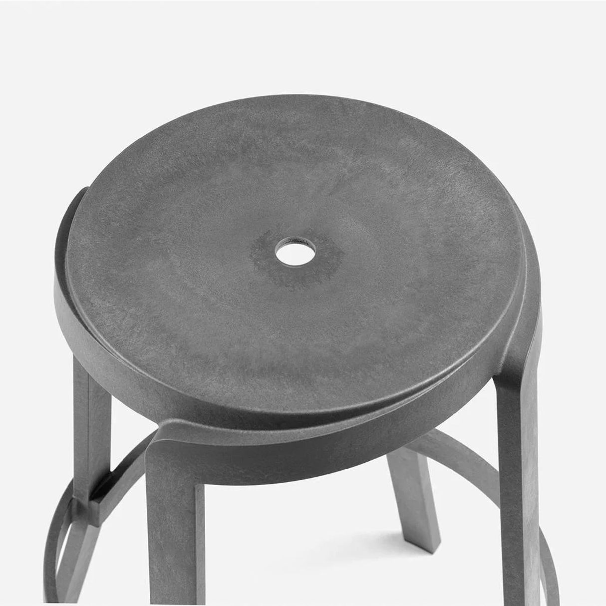 Regenerated Fiberglass Outdoor High Stool – Stack Maxi – outdoor alternate view 5