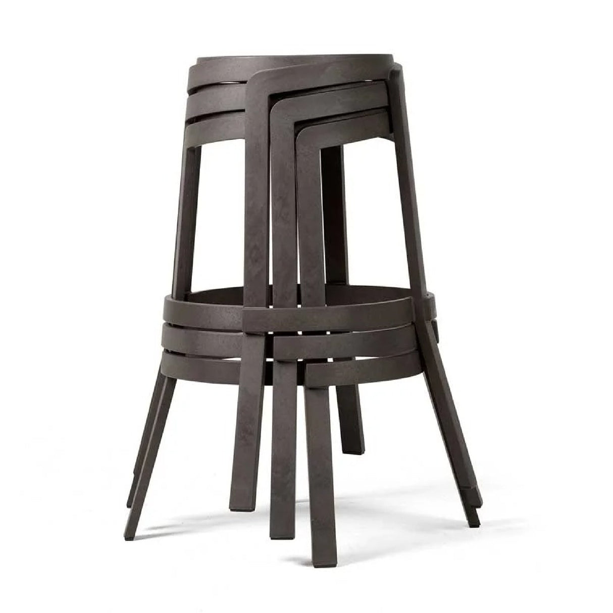 Regenerated Fiberglass Outdoor High Stool – Stack Maxi – outdoor alternate view 7