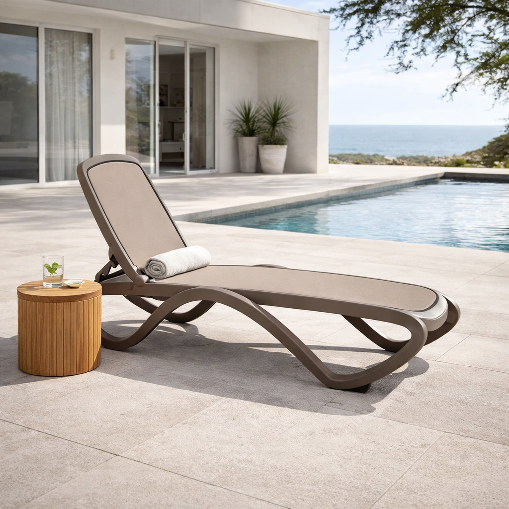 Fabric Adjustable Outdoor Chaise Lounge | Nardi Omega | OROA.com