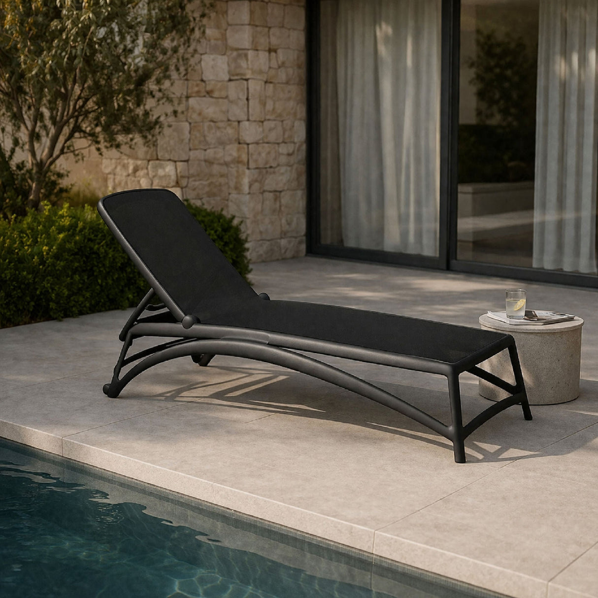 Fiberglass Frame Outdoor Chaise Lounge – Atlantico – outdoor alternate view 10