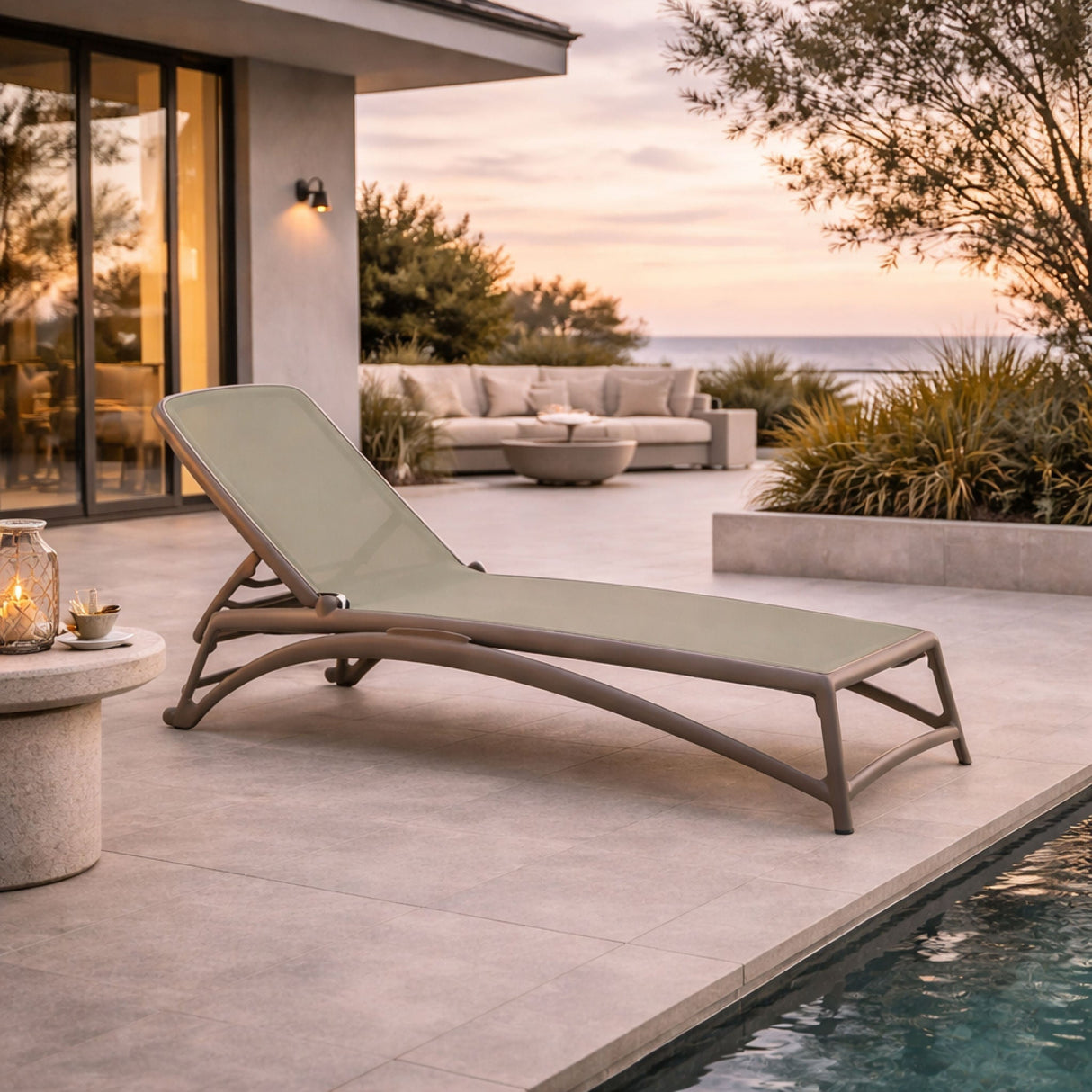 Fiberglass Frame Outdoor Chaise Lounge – Atlantico – outdoor alternate view 18