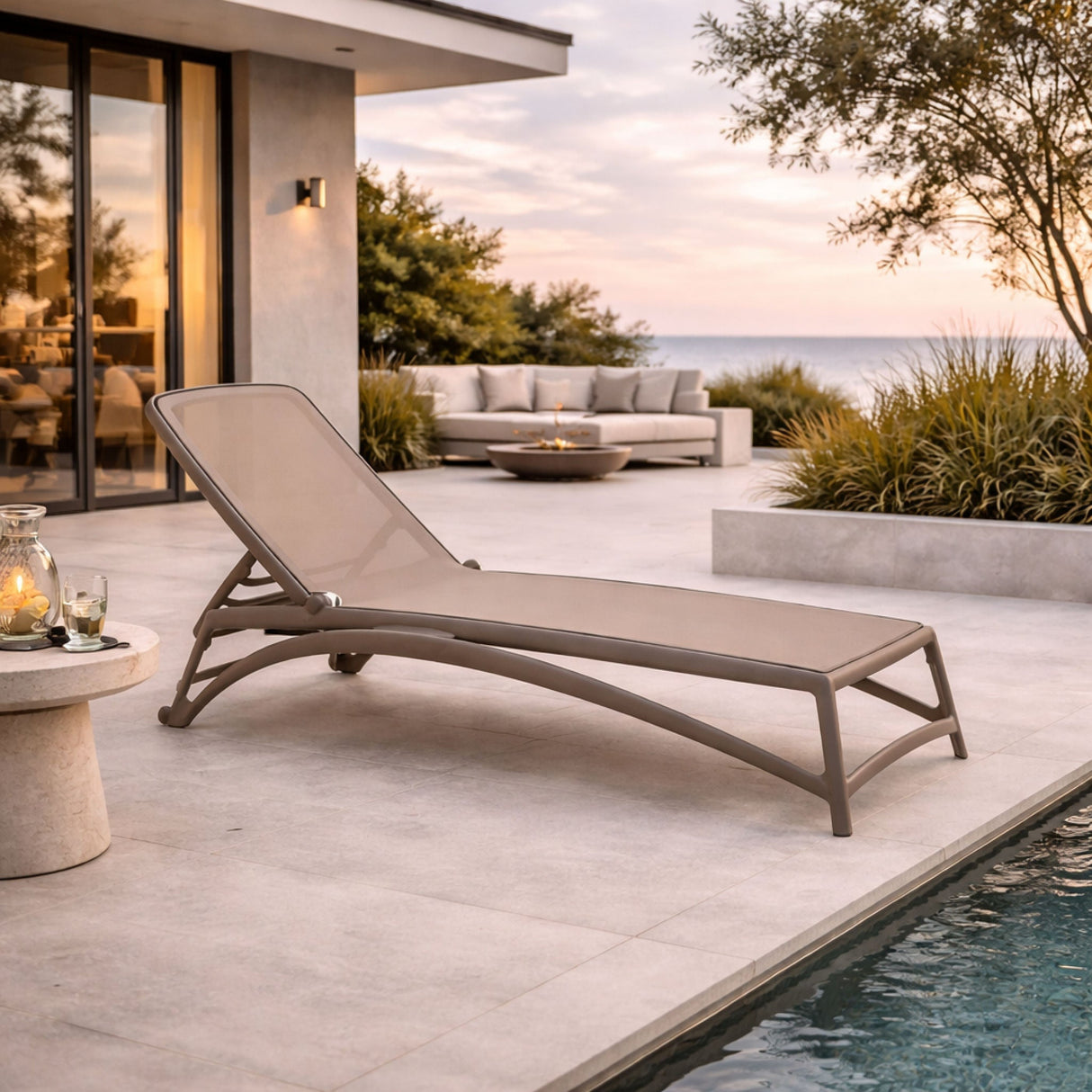 Fiberglass Frame Outdoor Chaise Lounge – Atlantico – outdoor alternate view 14