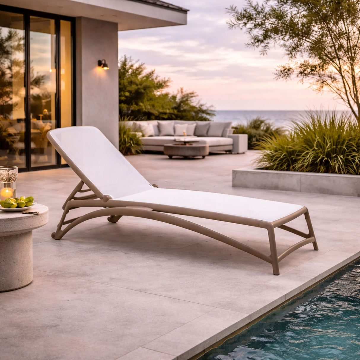 Fiberglass Frame Outdoor Chaise Lounge – Atlantico – outdoor alternate view 16