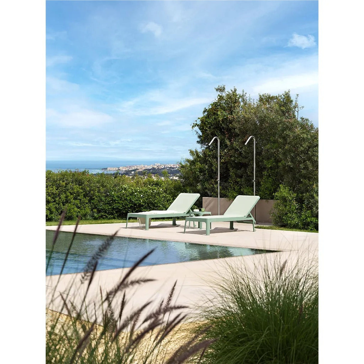 Stackable Fiberglass Outdoor Chaise Lounge – Plano – outdoor alternate view 17