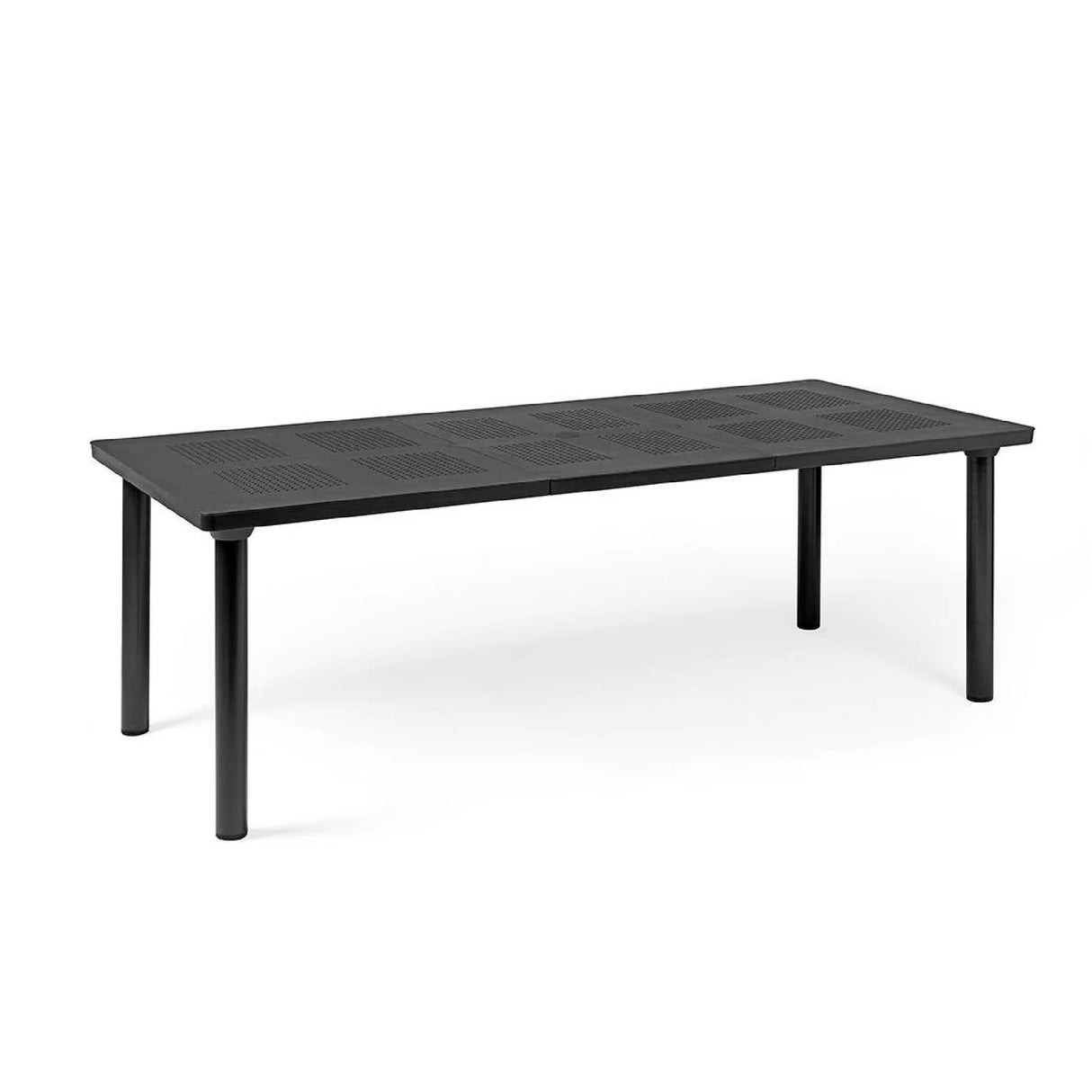 Extendable Outdoor Dining Table with Umbrella Hole – Libeccio – outdoor side profile