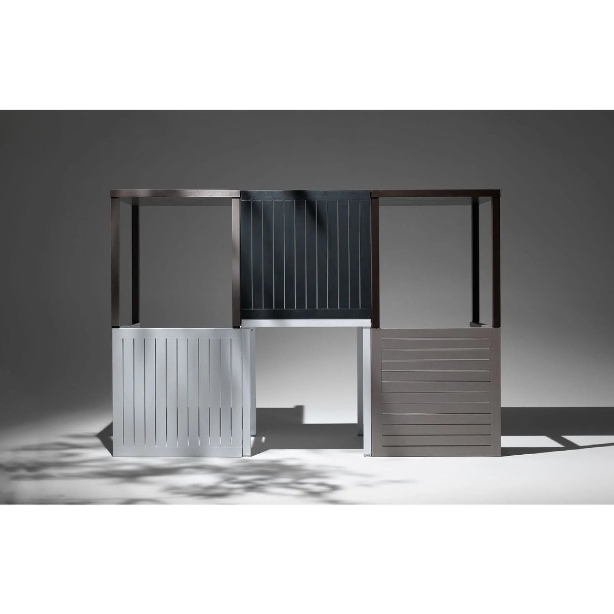 Square Slatted Outdoor Dining Table – Cube – outdoor alternate view 11