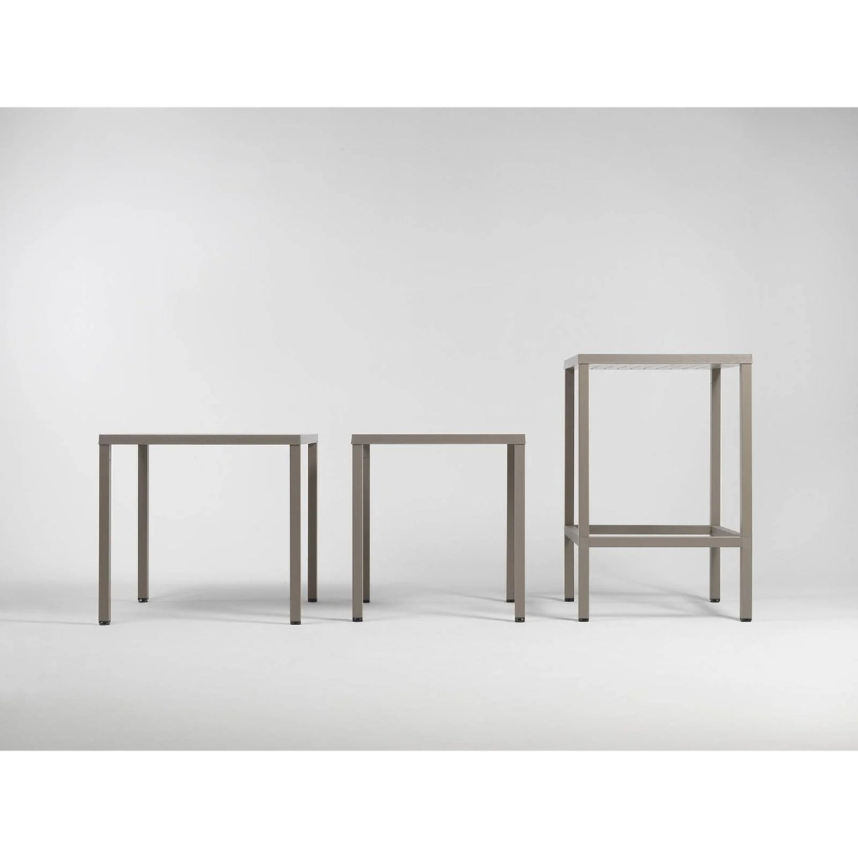 Square Slatted Outdoor Dining Table – Cube – outdoor alternate view 9