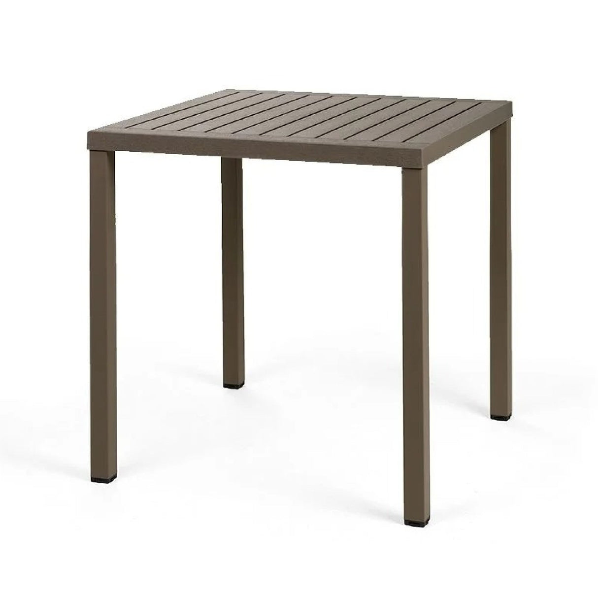 Square Slatted Outdoor Dining Table – Cube – outdoor alternate view 5