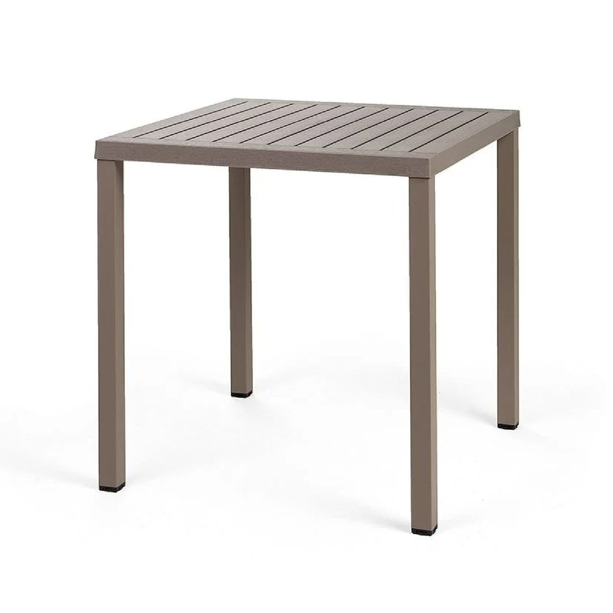 Square Slatted Outdoor Dining Table – Cube – outdoor alternate view 7