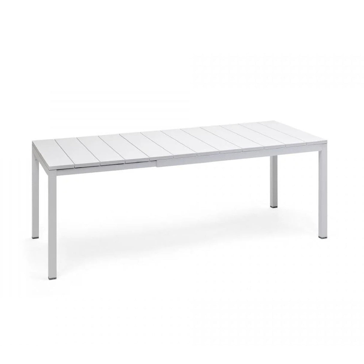 Aluminum Framed Extendible Outdoor Dining Table – Rio – outdoor front view