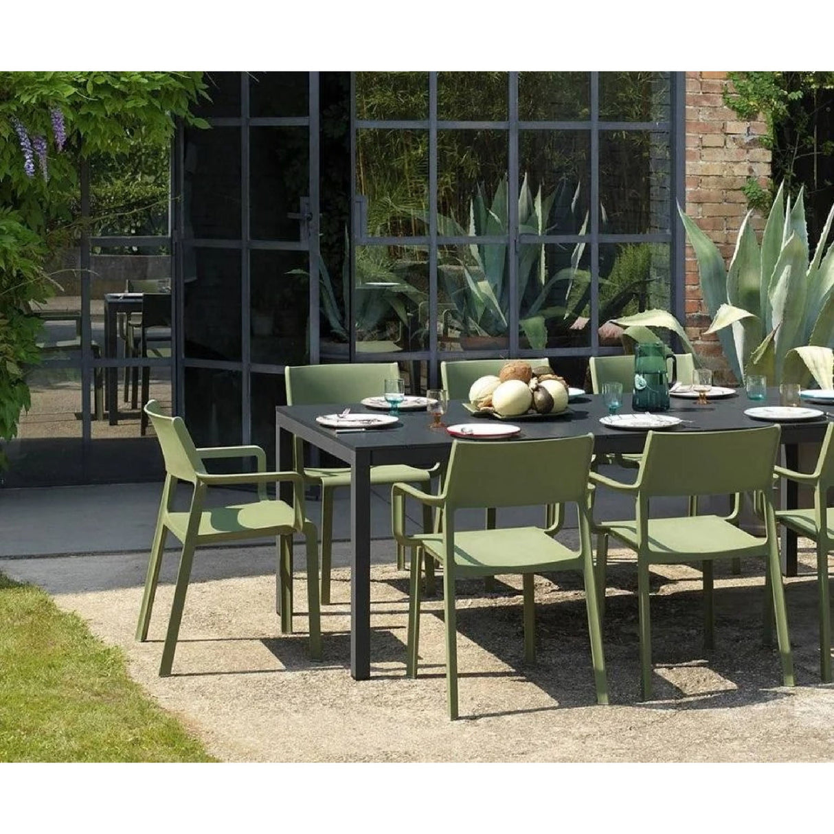 Aluminum Framed Extendible Outdoor Dining Table – Rio – outdoor alternate view 24