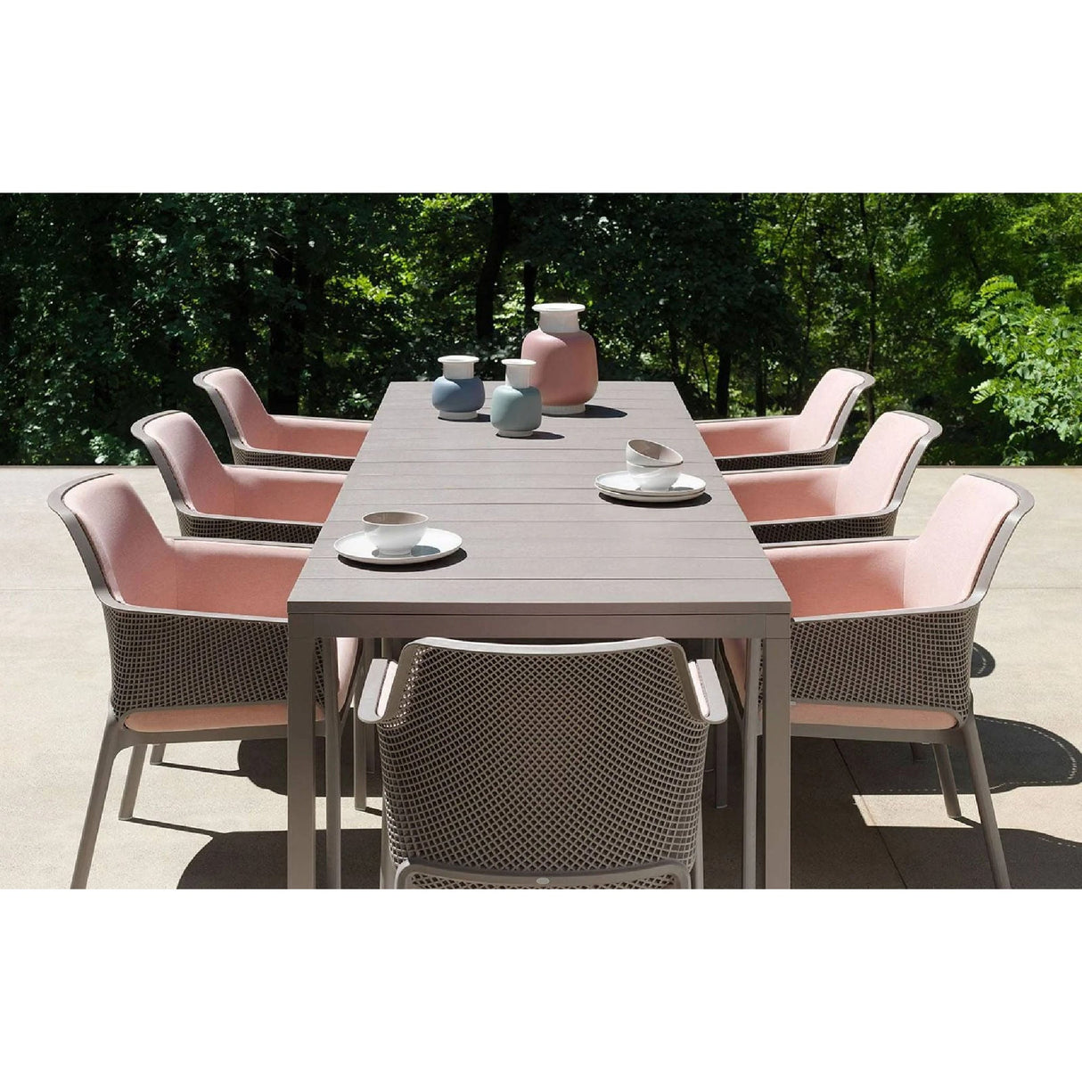Aluminum Framed Extendible Outdoor Dining Table – Rio – outdoor alternate view 19