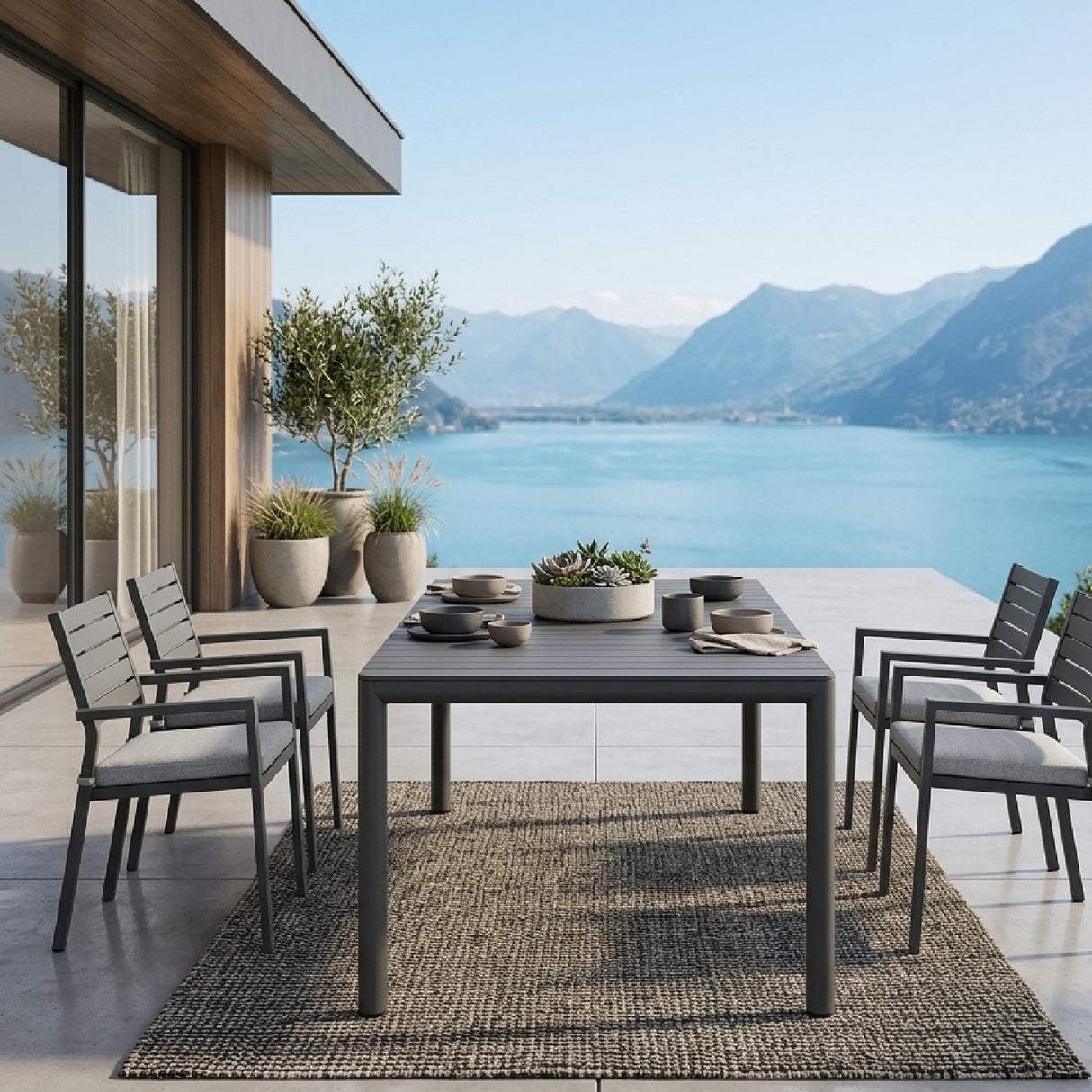 Slatted Extendable Outdoor Dining Table | Nardi Tevere | OROA.com