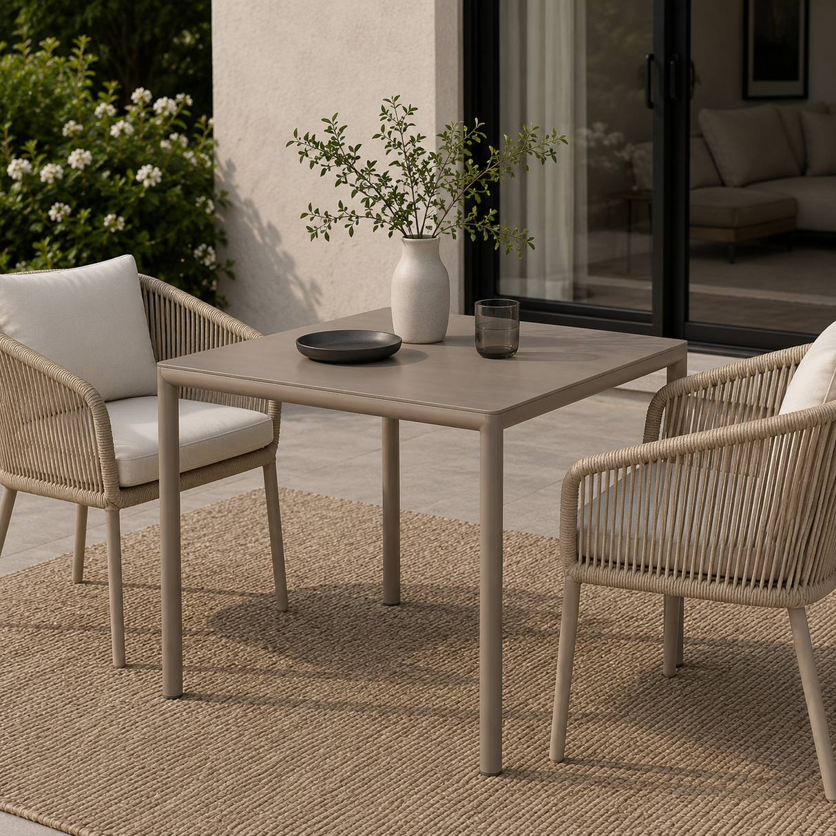 Aluminum Adjustable Outdoor Dining Table – Piave – outdoor alternate view 14