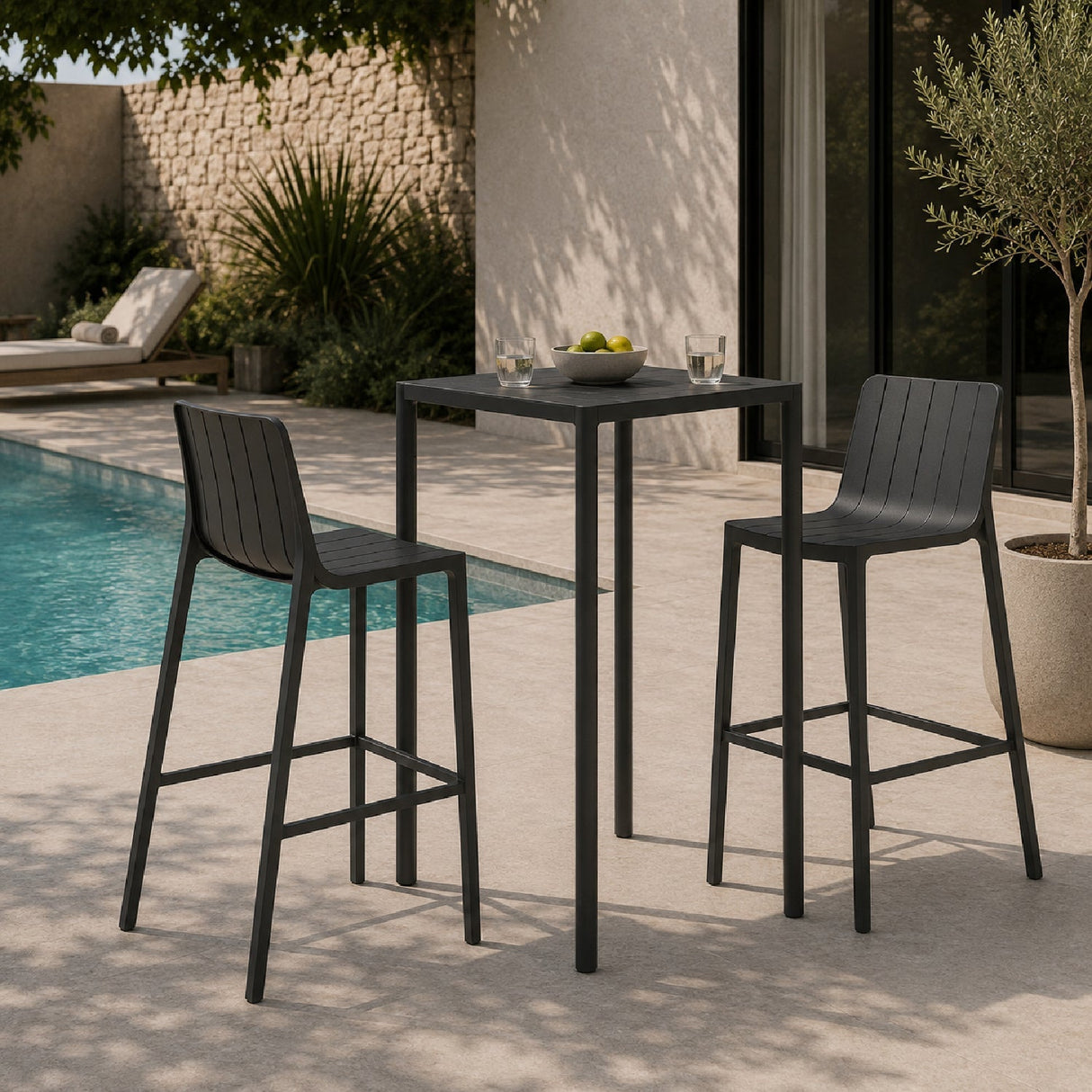 Aluminum Adjustable Outdoor High Table – Piave – outdoor alternate view 6