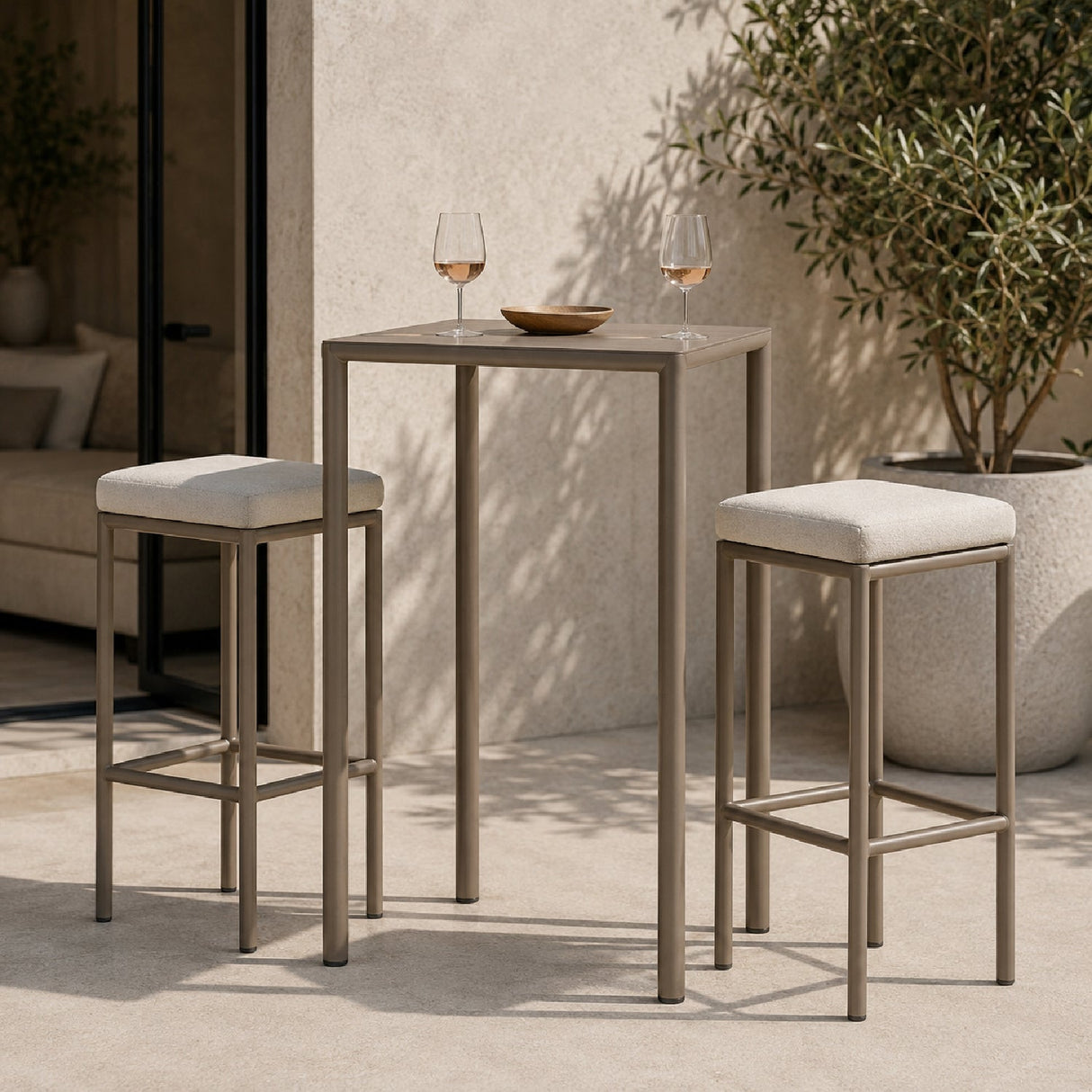 Aluminum Adjustable Outdoor High Table – Piave – outdoor alternate view 8