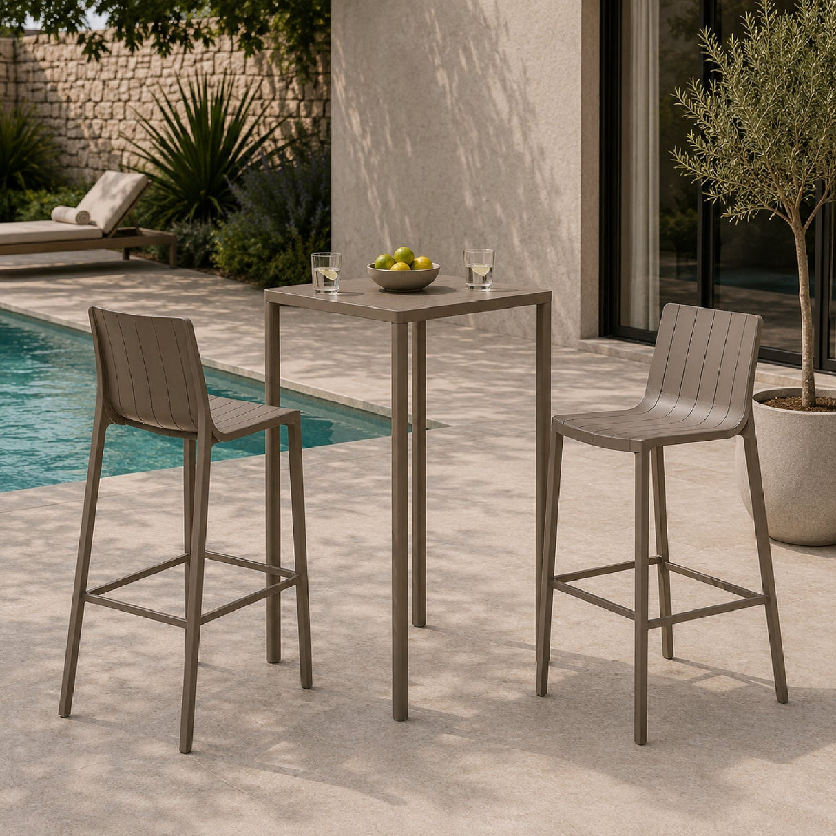 Aluminum Adjustable Outdoor High Table – Piave – outdoor alternate view 10