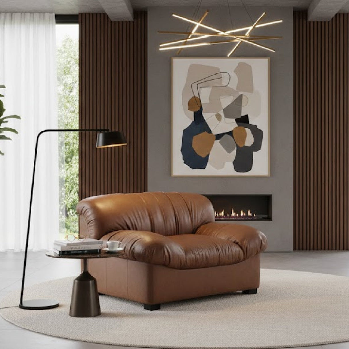 Modern European furniture - Vintage-Inspired Wrinkled Lounge Chair - www.oroa.com